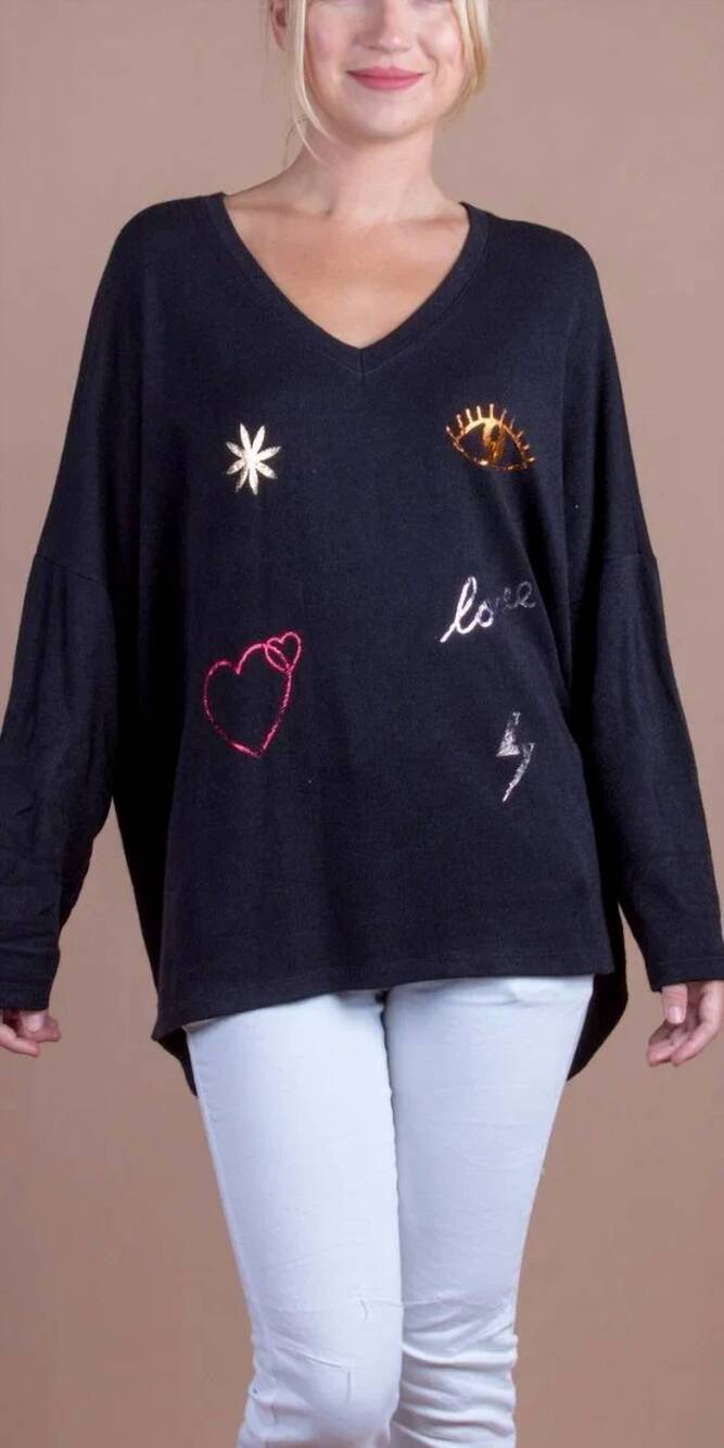 NEW GIGI MODA cadenza sweater in black